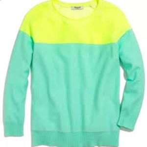 Madewell Colorblock Lightweight Sweater Top Small